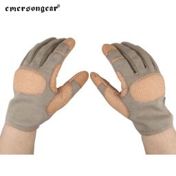 Emersongear tático profissional luvas de tiro dedo cheio mão proteção handwear airsoft caça combate treinamento esporte tan - Image 2