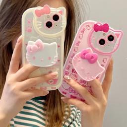 Capa de telefone Hello Kitty para iPhone, capa à prova de choque original Sanrio Cartoon, Y2K, 15, 14, 11, 13, 12 Pro Max, XR, XS, 7, 8 Plus - Image 1