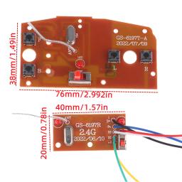 Circuito de Controle Remoto PCB Transmissor e Receptor, Placa Parte com Antena, Sistema de Rádio, RC Car Acessórios, 2.4G, 4CH, 1Set - Image 6