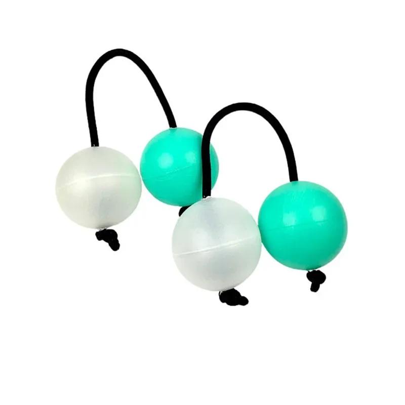 Shaker africano Asalato Rhythm Ball Maracas, instrumento de percussão de mão única, 2 cordas e 4 bolas para iniciantes, 1 par - Image 1