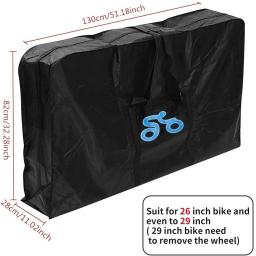 Saco De Armazenamento De Bicicleta para Bicicleta Dobrável, Transportador De Ciclismo, Tampa De Bicicleta Com Alça De Ombro, Saco De Transporte, Acessórios De Bicicleta, 26-29 Polegada - Image 6