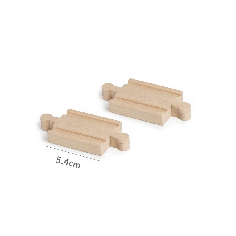 Trilha de trem de madeira Set para crianças, Brinquedos, Compatível com Biro, Todas as Marcas, Ferrovia, DIY, Ferroviário, Estrada, Acessórios, Presentes para crianças - Image 1