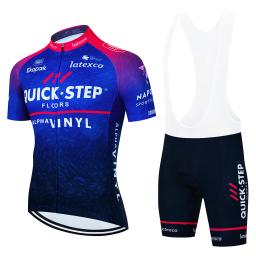 QUICK STEP-Conjuntos masculinos de ciclismo, roupas de ciclismo, manga curta, terno de bicicleta MTB, roupas de bicicleta pro verão - Image 3