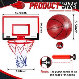 Indoor Mini Basketball Hoop Set para Home Exercício, Wall Frame Stand, Levantamento para Adolescentes, Cesta de Porta, Pendurado Backboard, Room Game - Image 2