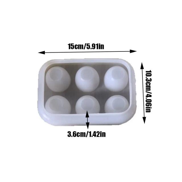 Molde de Silicone para Bandeja de Ovos com 6 Cavidades