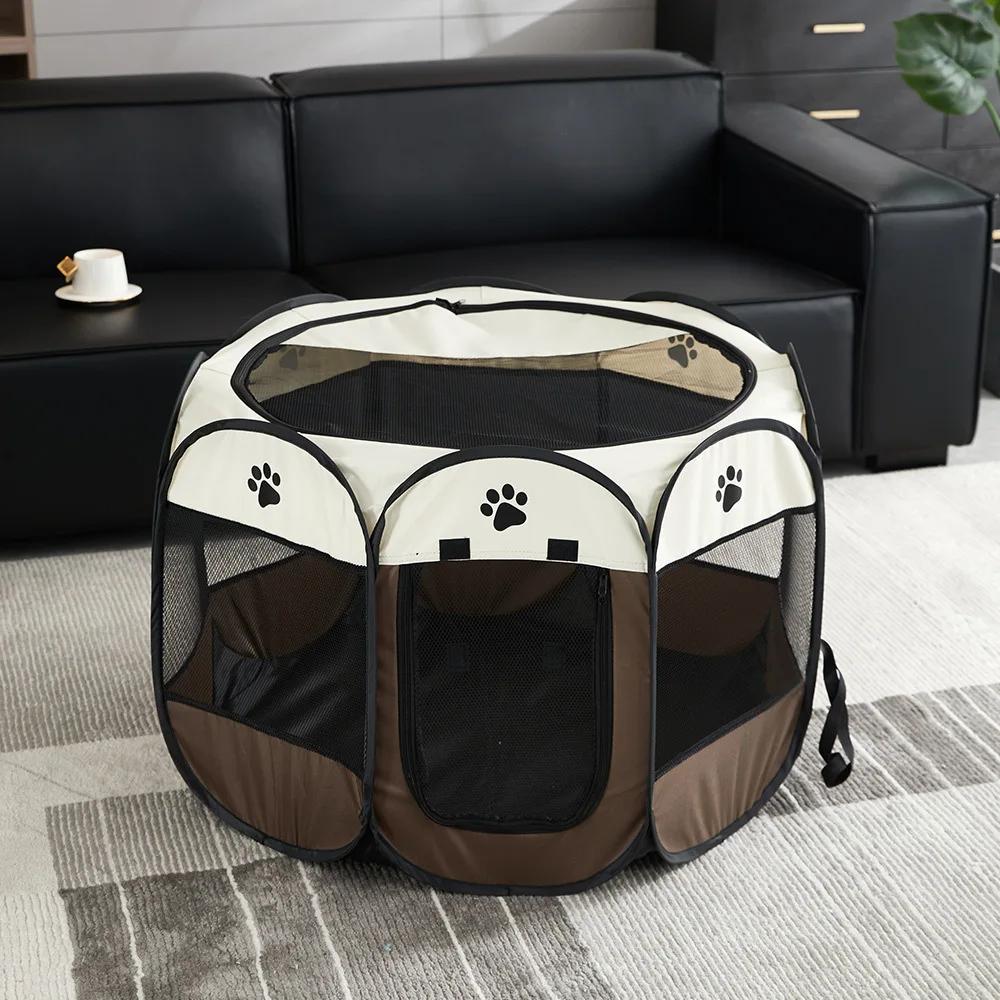 Portátil dobrável Pet Tent, cerca octogonal, abrigo para cachorros, fácil de operação, grandes gaiolas do cão, cercas do gato, canil, canil do cão - Image 1