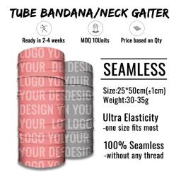 Bandana sem emenda de seda gelo personalizado, pescoço polainas, chapelaria, Snood, Balaclava, ciclismo, pescoço, design personalizado, 15pcs - Image 6