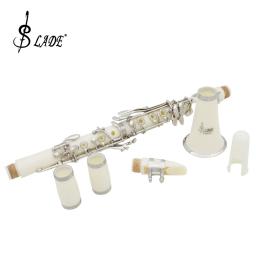 SLADE-Clarinete Portátil Branco com 6 Anéis, Instrumentos Profissionais de Sopros, Clarinetto, Bb 17 Chaves - Image 6