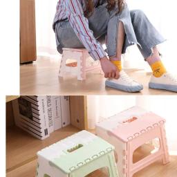 Plástico Folding Step Stool com alça, portátil, dobrável, pequeno pé, banheiro, chuveiro, sentado, dobrável - Image 3