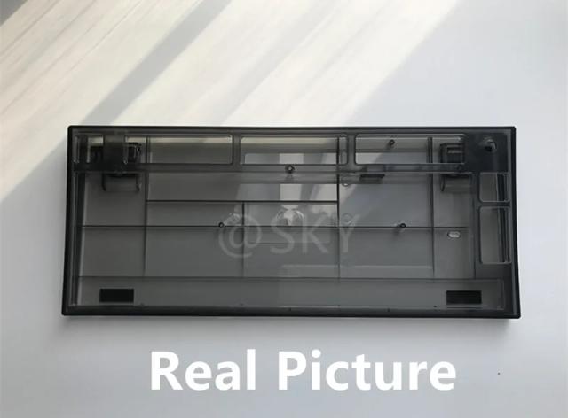 Teclado Mecânico Transparente para NJ68 e NJ80 - Ideal para Projetos DIY com Design Superior e Inferior