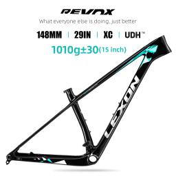 2024 lexon carbono mtb quadro 29er mountain bike quadro 980g boost 148mm udh mtb quadro de carbono completo cabo interno quadro peças ciclismo - Image 1
