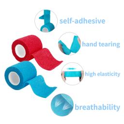 Auto-adesivo Elastic Bandage para o joelho, pés Protector Pads, dedo, tornozelo, palma, ombro, mesa, cadeira, perna, bonés, 4,8 m - Image 6
