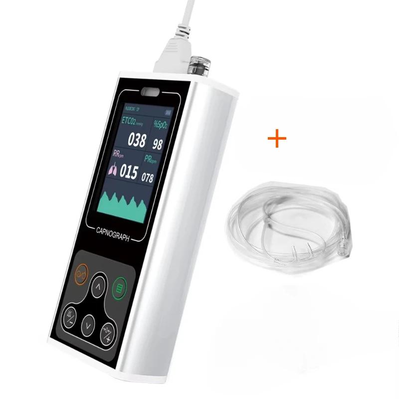 CONTEC CA10S Capnógrafo portátil adota Sidestream ETCO2 SPO2 PR Monitor de sinais vitais ETCO2 SPO2 Sensor Monitor de paciente portátil - Image 1