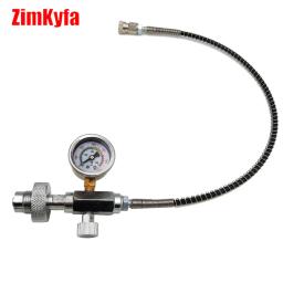 Estação de enchimento HPA Ar Comprimido, Recarga Adaptador de carregamento, Din Scuba Diving Tanque, garrafa grande para tanque pequeno, G5, 8 ", DIN 232/300 Bar - Image 1