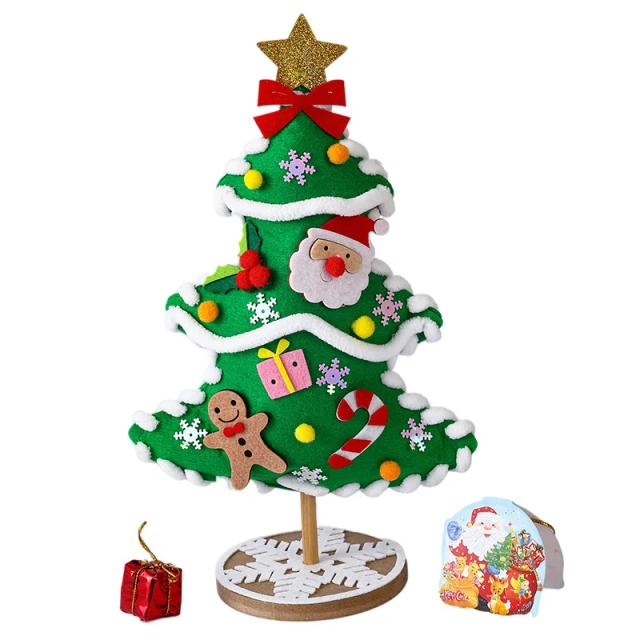 Kits de Artesanato de Árvore de Natal para Crianças DIY Brinquedos Artesanais Quebra-Cabeça Presentes de Natal