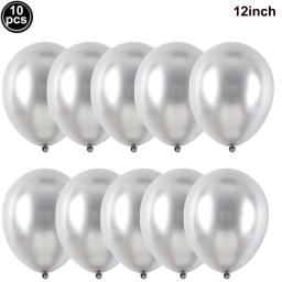 10 pces chrome royal azul balões de látex metálico de duas camadas cromo balões para festas de casamento graduação decoração do chuveiro de bebê - Image 2