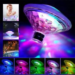 RGB Submersível Flutuante Subaquática LED Light, Disco Light, Glow Show, Piscina, Banheira de Hidromassagem, Spa Lamp, Banheira de Luz - Image 1