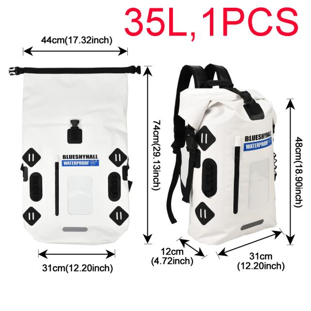 Mochila Impermeável para Esportes ao Ar Livre - Saco de Armazenamento para Natação, Pesca, Surf e Canoagem (20L e 30L)