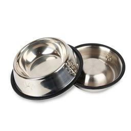 6 tamanho de aço inoxidável tigela do cão para o prato de água tigela de comida do cão pet filhote de cachorro gato pet tigela alimentador de alimentação bacia de água do cão para cães gatos - Image 4