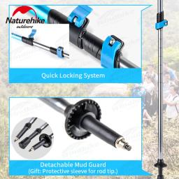 Naturehike-Ultraleve Trekking Pole para Crianças e Adultos, Liga de Alumínio, 3 Seção Walking Stick, Quick Lock, Camping, Caminhadas, 195g - Image 5