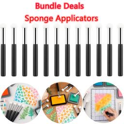 Ofertas de pacote 7-16 pçs mini pouncers de papel aplicadores de esponja de tinta macia para diy scrapbooking aquarelas projeto de tinta facilmente artesanato - Image 1