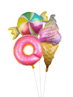 Balões de Sorvete Arco-íris, Balão de Balão, Sobremesa Tema Decorações, Casamento e Festa de Aniversário, 3pcs - Image 2