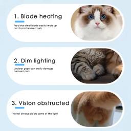 Cortador de unhas profissional com luz LED para animais de estimação, aparador de garras para gatos e cães, recarregável USB, cachorro e gatinho, ferramenta de cuidados com animais - Image 5