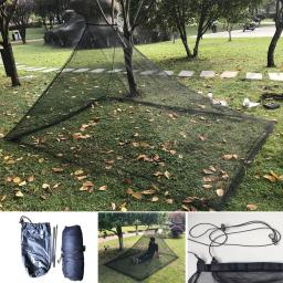 Mosquiteiro preto para acampamento ao ar livre, tenda portátil leve, tamanho família S e L - Image 1