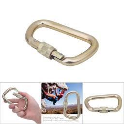 Em forma de D Aço Mosquetão Clip, Pendurado Buckle, Escalada ao ar livre, Acessório de Segurança, 40Cr, 45KN - Image 1
