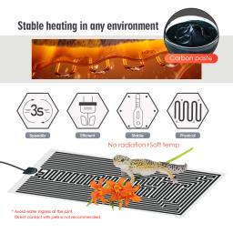 Almofada de aquecimento para terrário de répteis, Aquecedor com controle de temperatura, Jardim interior, Aquecedor de plantas, 5-45W - Image 2