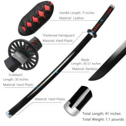 Katana, Máquina de Cosplay Anime, Espada Samurai Real, Rengoku Tanjiro, Variedade de Estilos, 104cm - Image 2