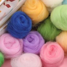 Fenrry 16 cores conjunto felting fibra de lã feltro tecido feltro artesanato brinquedos felting lã artesanal diy felting artesanato materiais pacote - Image 4