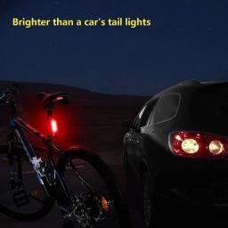 Luz traseira da bicicleta super brilhante led luz da bicicleta usb recarregável selim garfo luz de aviso segurança lanterna traseira da bicicleta - Image 5