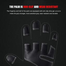 Luvas de ciclismo polar para homens e mulheres, motociclista, tela sensível ao toque, antiderrapante, à prova de vento, quente, impermeável, esportes, luvas de esqui com zíper, inverno - Image 6