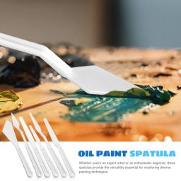 Ferramentas de tintas a óleo pintura raspadores artista espátula pigmento espátulas desenho mistura de cores de plástico - Image 4