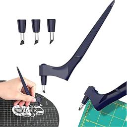 Diy ferramenta de corte 360 rotativa lâmina cortador faca de papel com 3 cabeças artesanato faca de corte criativo arte ferramenta de corte de papel - Image 1