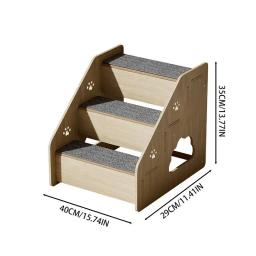 Madeira antiderrapante cão rampa escadas, Puppy Ramp, escada do gatinho, sofá escadas, Pet Bed, Indoor Pet Supplies, 3 níveis - Image 6