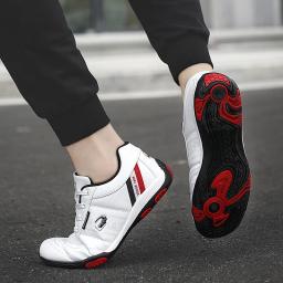 Sapatos esportivos masculinos de couro à prova dwaterproof água tênis de corrida de luxo andando sapatos de ginásio homem antiderrapante tênis de treinamento sapatos planos tênis - Image 2