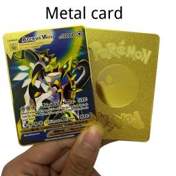 Arceus Vmax Pokemon Metal Cartões, DIY Game Collection Cartões, Ouro Edição Limitada, Pikachu Charizard, Presente Kids, Ponto 10000 - Image 3