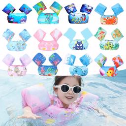 Crianças Natação Flutuadores Anel Cartoon Swim Flutuante Braçadeiras Bóia Bonito Piscina Float Anéis para Crianças Crianças para Bebê Criança Braço Float - Image 1