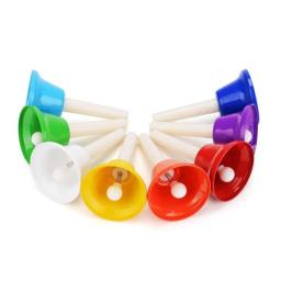 Conjunto sinos mão coloridos com 8 notas, presente percussão para crianças pequenas, crianças e adultos - Image 5
