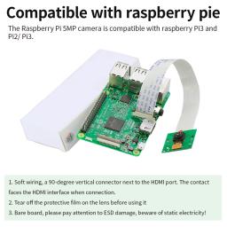 Keyestudio Raspberry Pi 4B 5 Megapixels 1080p Mini Módulo de Vídeo de Câmera para Raspberry Pi Modelo A/B/B +, Pi 2 e Raspberry Pi 3 - Image 3