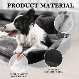 ATUBAN-Rectangle cama do cão lavável, confortável e respirável Pet Bed, cães grandes e médios - Image 3
