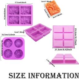 Moldes de sabão de silicone criar versátil retângulo oval flor sabonetes delicioso bolo artesanal chocolates doces molde - Image 2