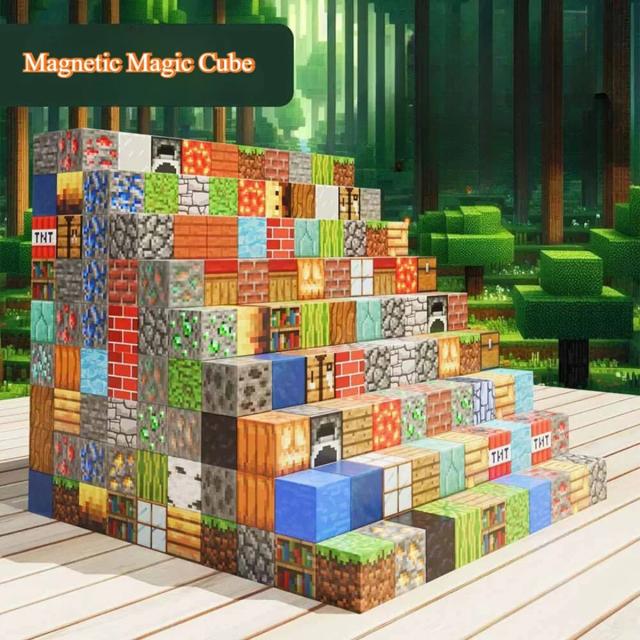 Blocos Magnéticos 50-200 Peças - Construa Seu Mundo de Ímãs - Presente STEM para Crianças