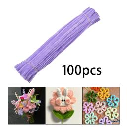 100 peças limpadores de cachimbo hastes de chenille de pelúcia para fontes de festa DIY - Image 3