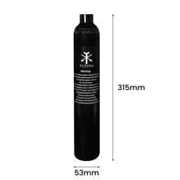 TUXING-Cilindro de Alumínio, Tanque de Ar de Alta Pressão, Oxigénio, CO2 Garrafas, Mini Mergulho, 0.38L, 380cc, 3000psi, 200Bar, 5/8 "-18UNF - Image 3