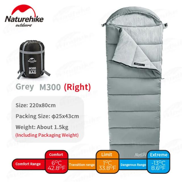 Saco de Dormir Naturehike em Algodão com Touca - Bolsa de Dormir Portátil Estampa M-Series, Lavável e À Prova de Umidade para Acampamento