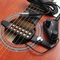 Violão e clássica guitarra transdutor, captador 12 som buraco, Tom e Volume Control - Image 3