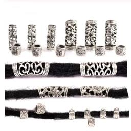 Atacado contas de tubo de prata tibetana diy metal espaçador tubo encantos contas de prata antigas para fazer jóias 20/50/100 peças - Image 6